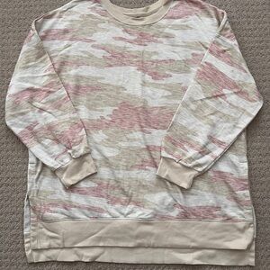 Old Navy Pink and Cream Patterned Sweatshirt